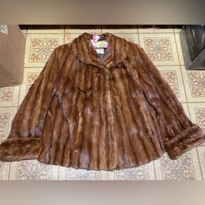 VINTAGE LUSTICK FURRIES WASHINGTON MINK FUR COATE SIZE LARGE WOMEN